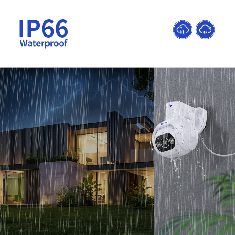 ESCAM PT304 HD 4MP Humanoid Detection Tracking WiFi Connection Sound Alarm Intelligent Night Vision H.265 Camera(EU Plug)
