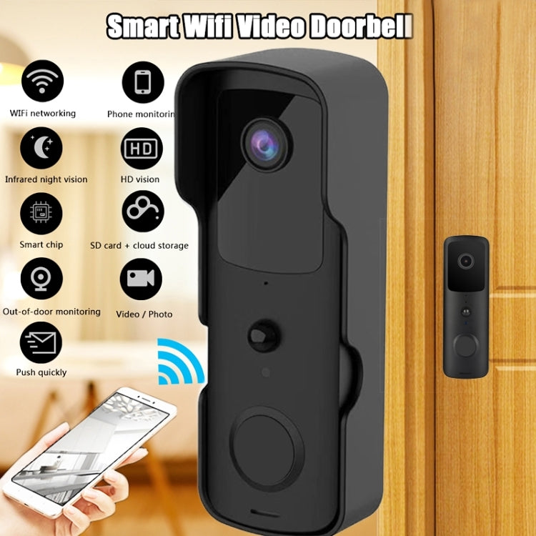 T30 Tuya Smart WiFi Visual Dingdong Doorbell with Battery Supports Two-Way Intercom & Night Vision(Black)