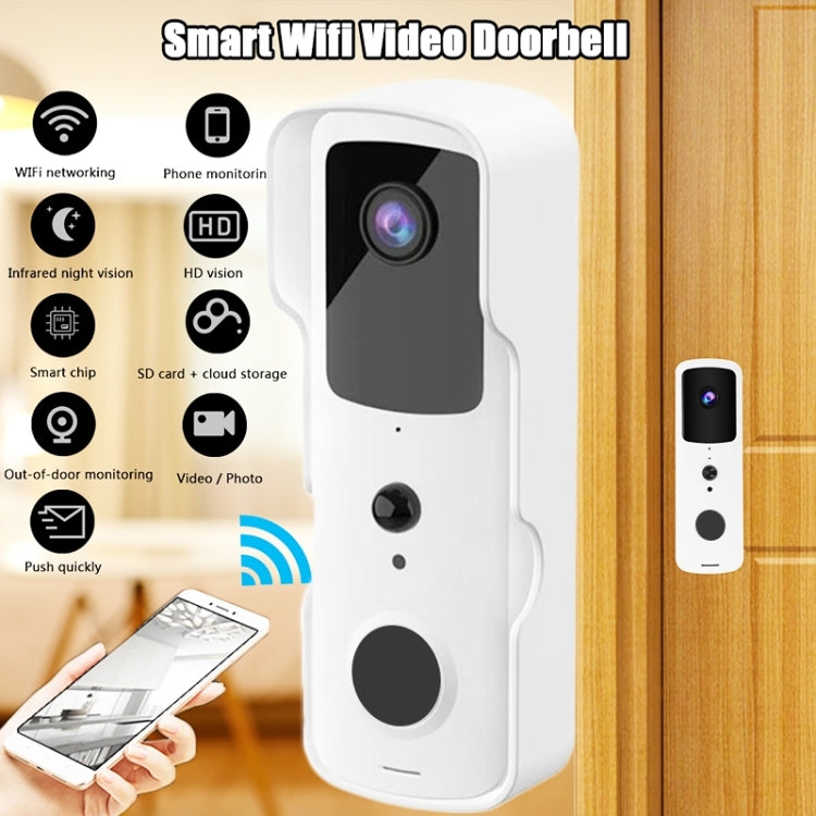 T30 Tuya Smart WiFi Visual Dingdong Doorbell with Battery Supports Two-Way Intercom & Night Vision(White)