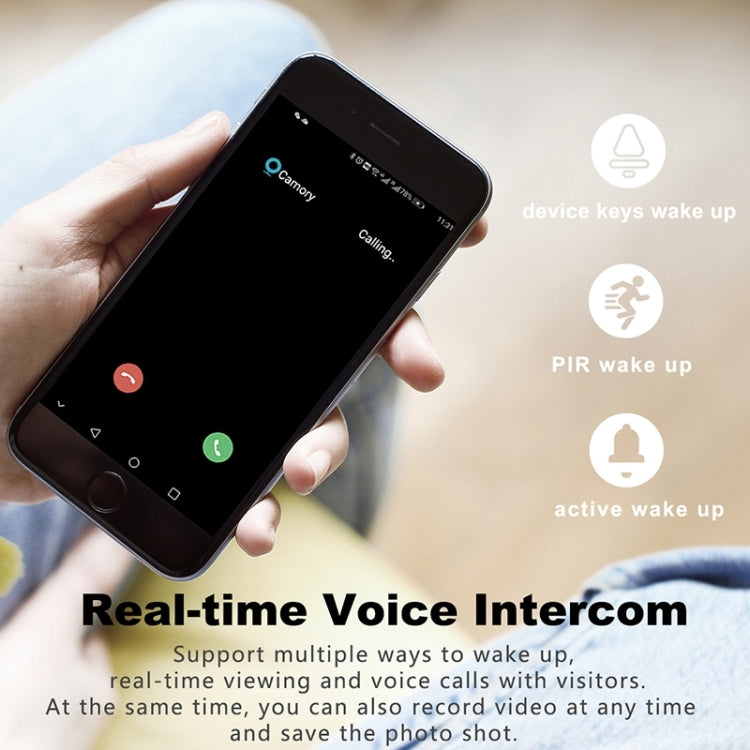 T30 Tuya Smart WiFi Visual Dingdong Doorbell with Battery Supports Two-Way Intercom & Night Vision(Black)