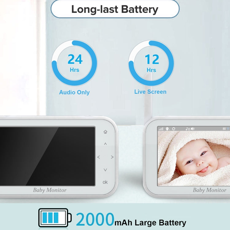 ABM201 4.5 inch Wireless Video Night Vision Baby Monitor Security Camera(US Plug)