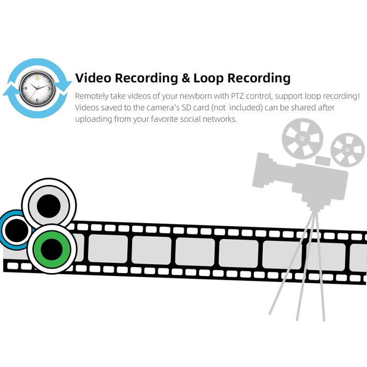 ABM600 3.5 inch Wireless Video Night Vision Baby Monitor Security Camera(US Plug)