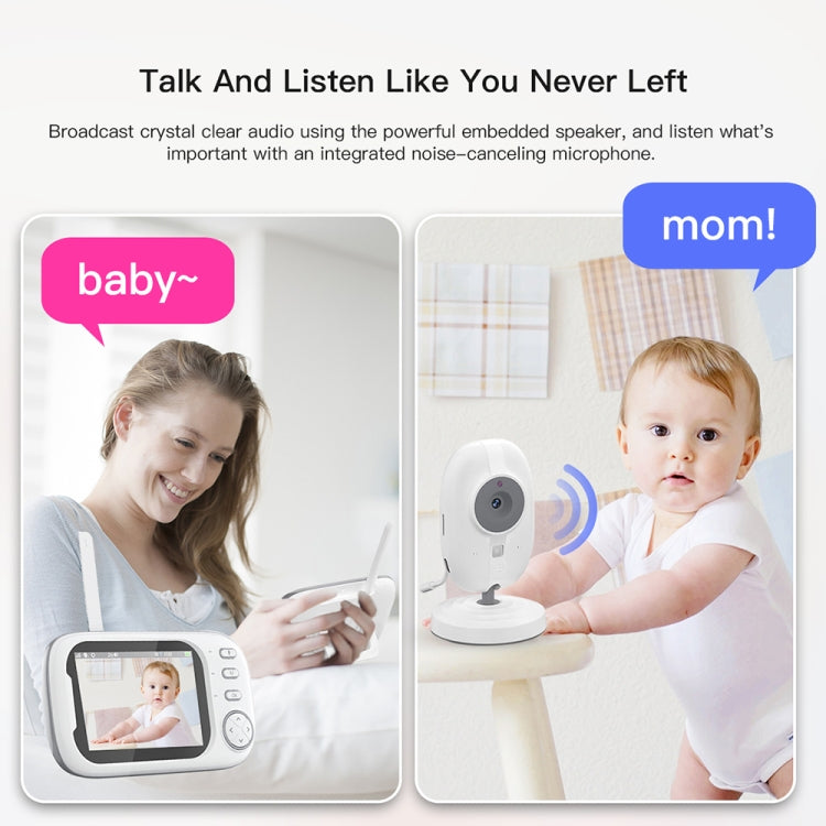 ABM600 3.5 inch Wireless Video Night Vision Baby Monitor Security Camera(US Plug)