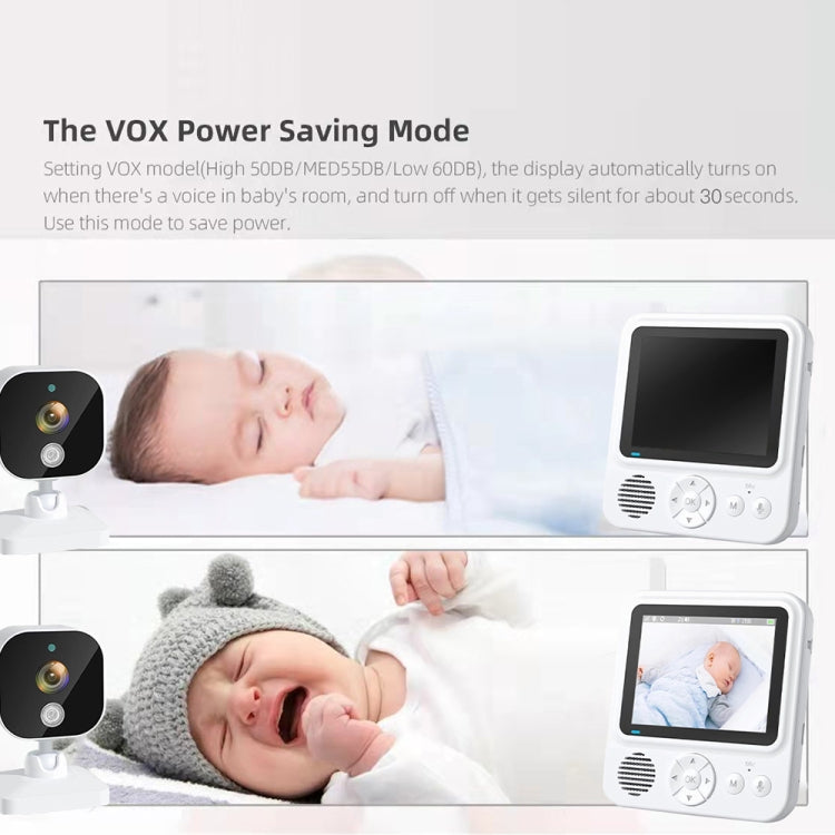 ABM900 2.8 inch Wireless Video Night Vision Baby Monitor Security Camera(US Plug)