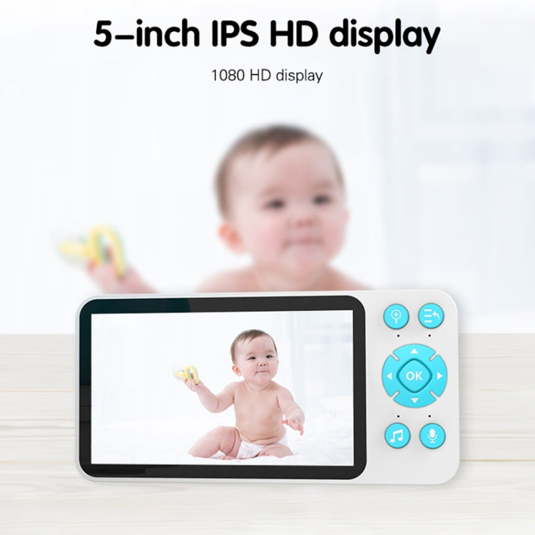 YE9-C1 5 inch Dual Mode 2.4G + 915M Video Night Vision Baby Monitor Security Camera(EU Plug)