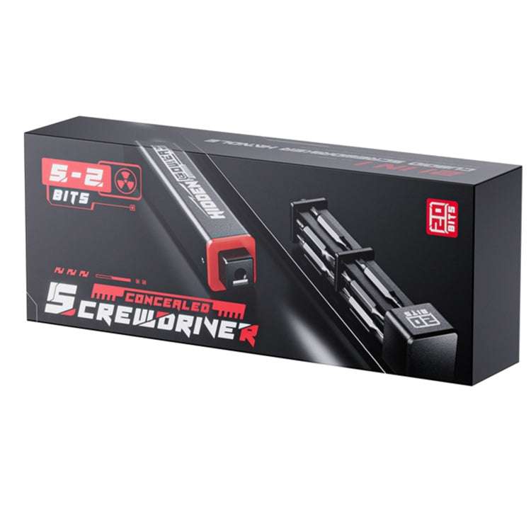 JAKEMY JM-8195 21 in 1 S-2 Bits Square Handle Design Screwdriver(Black)