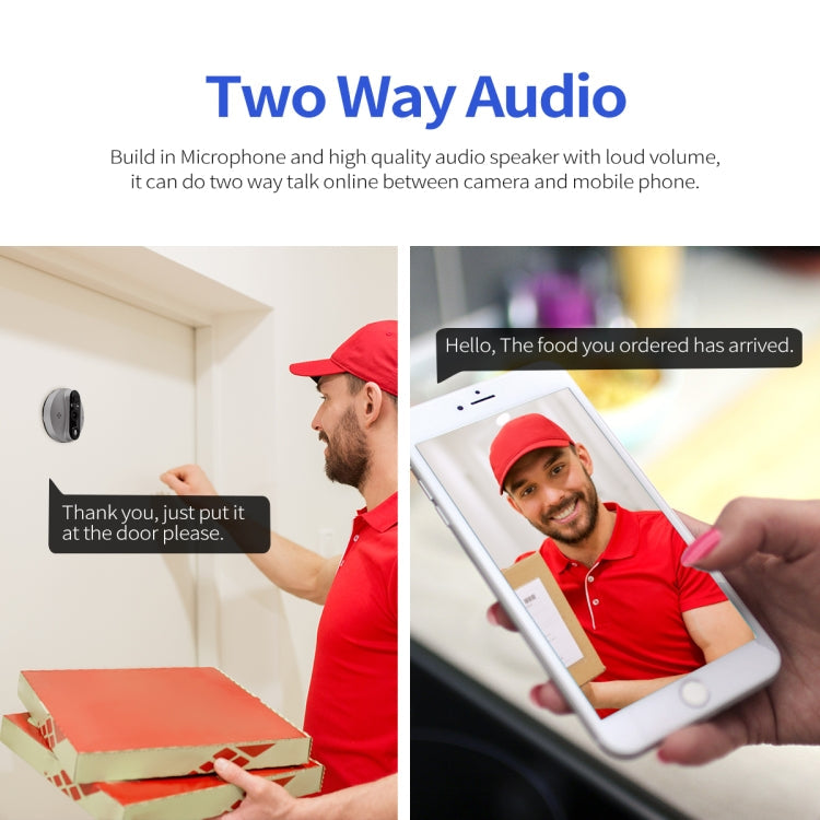 ESCAM C87 1080P 4.3 inch Smart WiFi Digital Door Viewer Supports Wide-Angle PIR & Night Vision & Dingdong Photo(White)