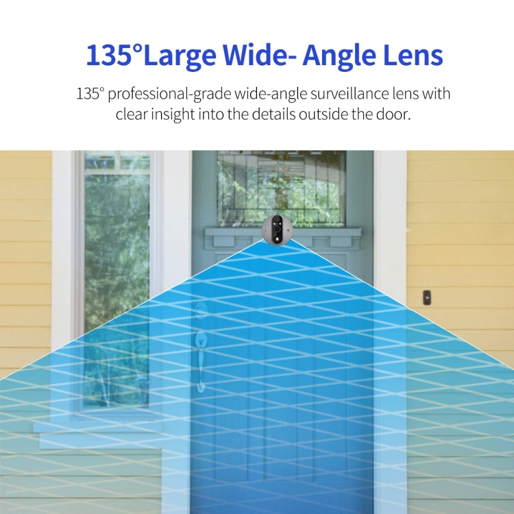 ESCAM C87 1080P 4.3 inch Smart WiFi Digital Door Viewer Supports Wide-Angle PIR & Night Vision & Dingdong Photo(White)