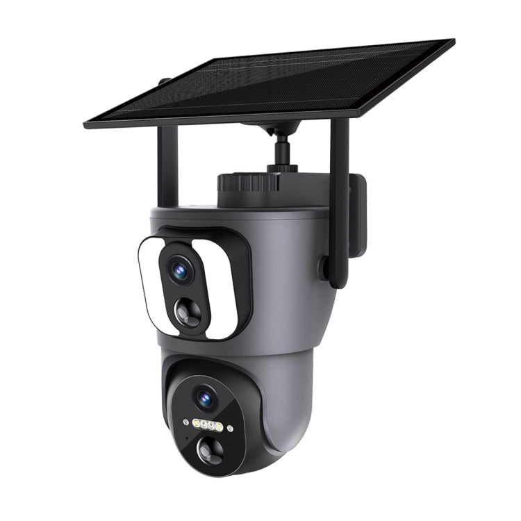 ESCAM QF390 2x2MP Binocular Solar WiFi Camera Supports Two-way Voice & Alarm Recording(Black)