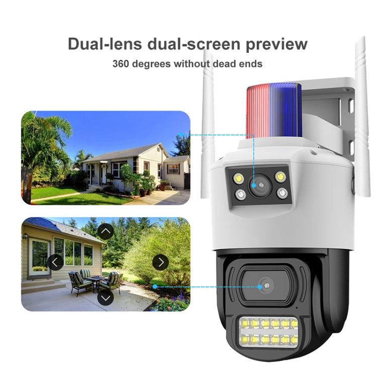 QX105 2MP Outdoor Waterproof WiFi Dual Lens Surveillance Camera(US Plug)