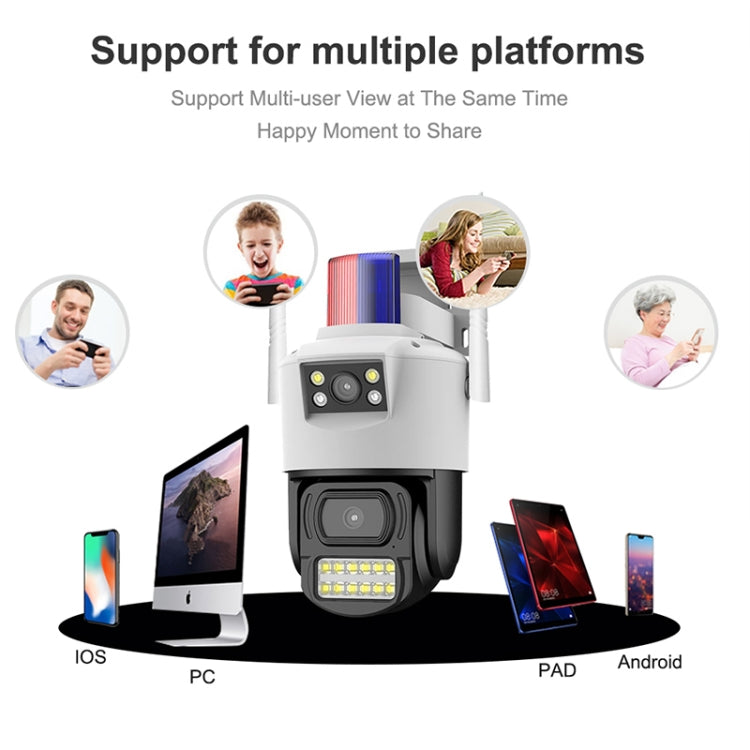 QX105 2MP Outdoor Waterproof WiFi Dual Lens Surveillance Camera(US Plug)