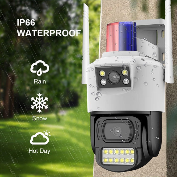 QX105 2MP Outdoor Waterproof WiFi Dual Lens Surveillance Camera(EU Plug)