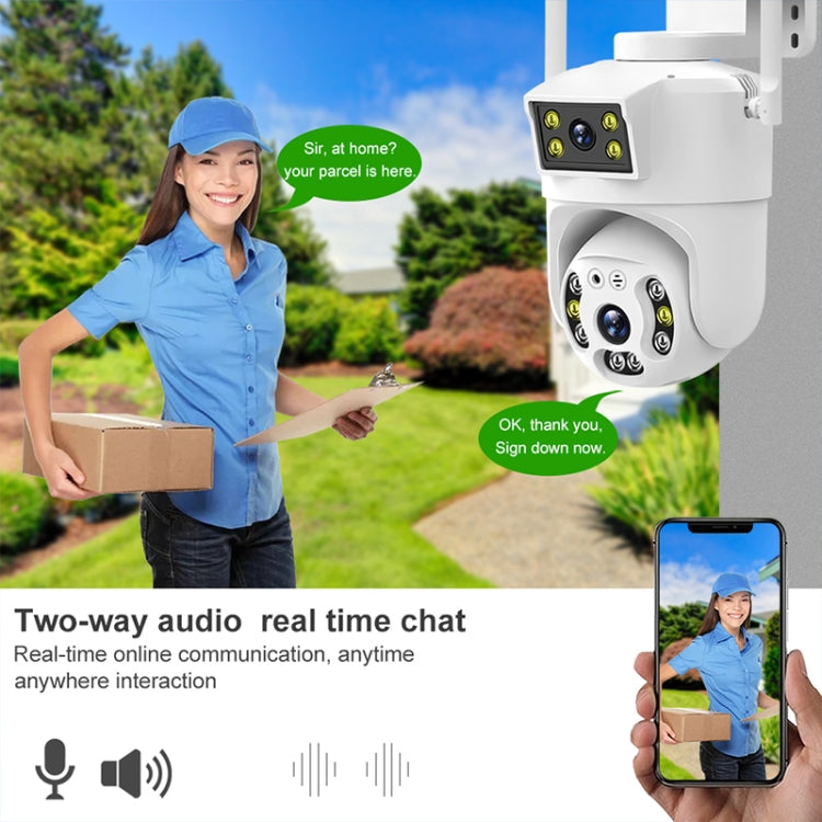 QX106 2MP Outdoor Waterproof WiFi Dual Lens Surveillance Camera(AU Plug)
