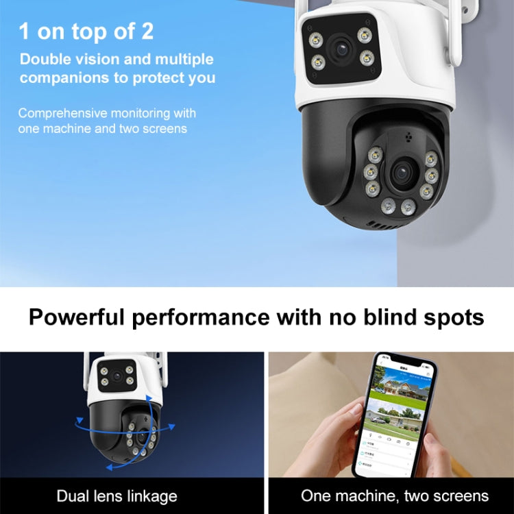 QX101 6MP WiFi Dual Camera Supports Two-way Voice Intercom & Infrared Night Vision(EU Plug)