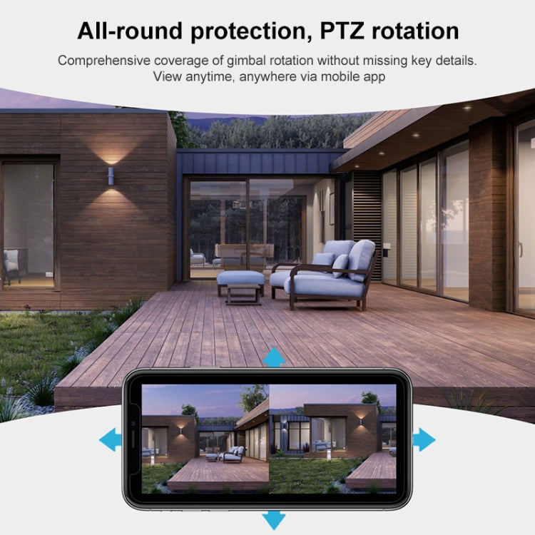 QX102 3MP WiFi Triple Camera Supports Two-way Voice Intercom & Infrared Night Vision(UK Plug)