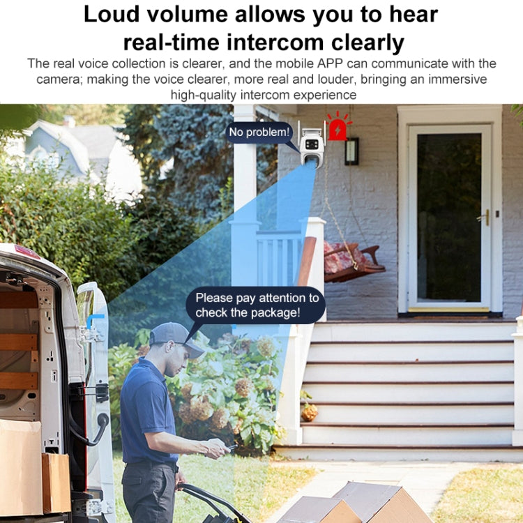 QX104 3MP WiFi Triple Camera Supports Human Face Recognition & AI Alarm(EU Plug)