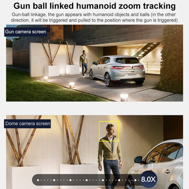 QX104 3MP WiFi Triple Camera Supports Human Face Recognition & AI Alarm(UK Plug)