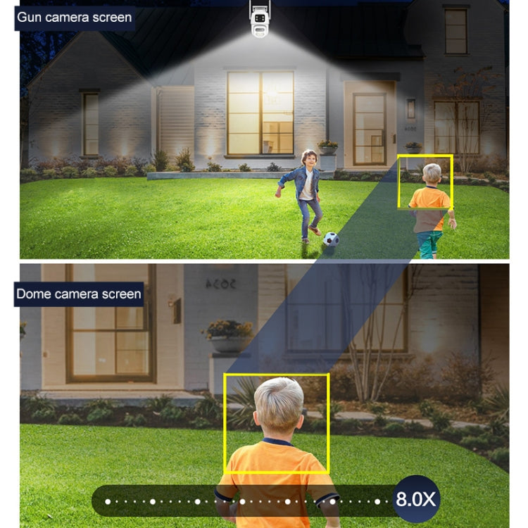 QX104 3MP WiFi Triple Camera Supports Human Face Recognition & AI Alarm(AU Plug)