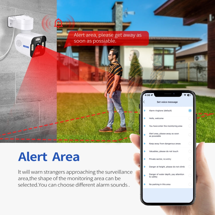 ESCAM PT303 3MP HD Motion Detection APP Control Pan & Tilt WiFi IP Camera(EU Plug)