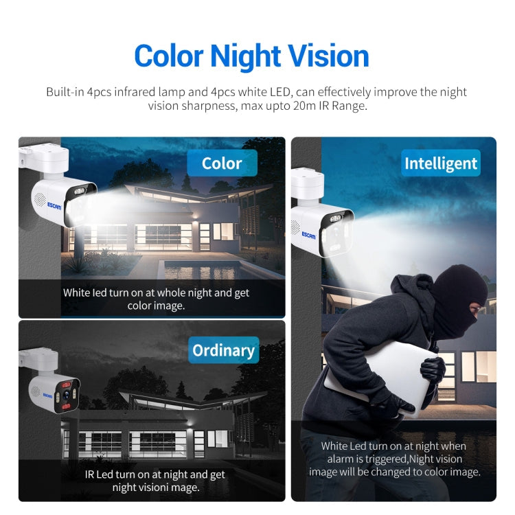 ESCAM PT303 3MP HD Motion Detection APP Control Pan & Tilt WiFi IP Camera(EU Plug)