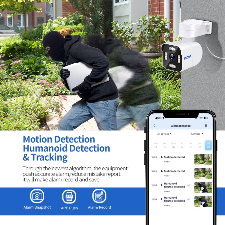 ESCAM PT303 3MP HD Motion Detection APP Control Pan & Tilt WiFi IP Camera(EU Plug)
