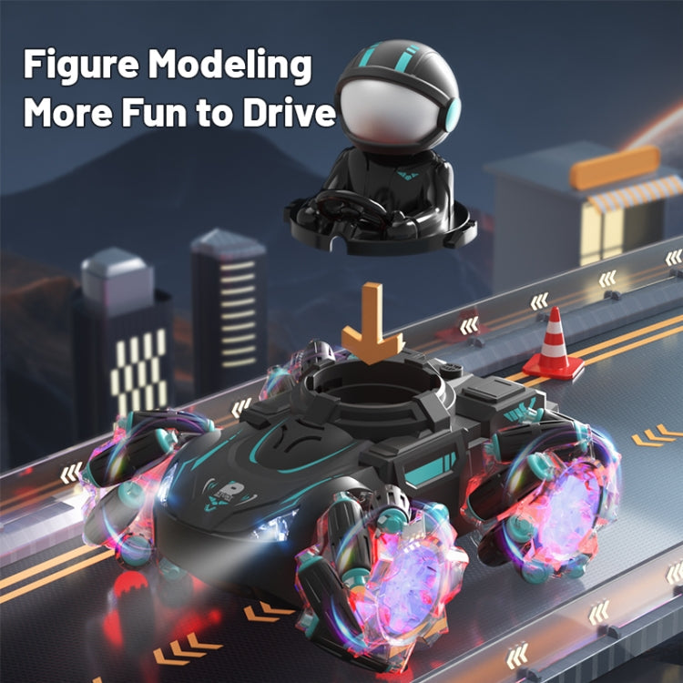 Q169 2.4G Magic Color Projection Stunt Remote Control Car(Black Blue)