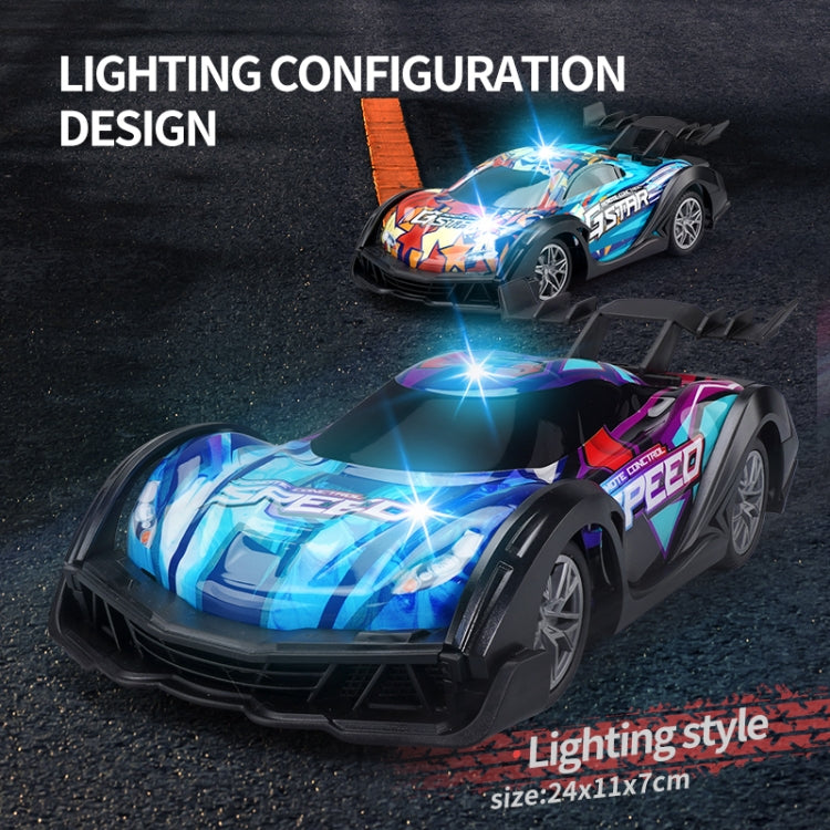 Q170 Colorful Lights Racing Four-wheel Drive Remote Control Car(Blue)
