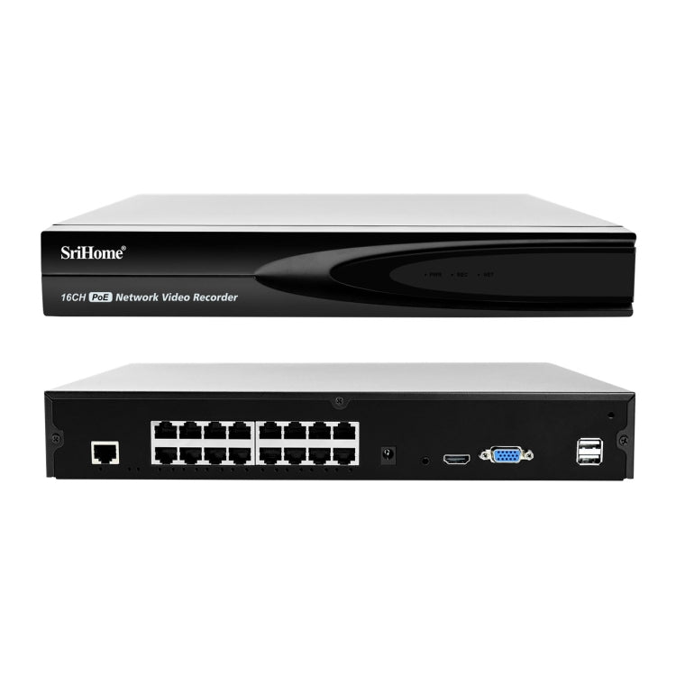 SriHome NVS006 1080P Ultra HD 16 Channel POE Network Video Recorder(AU Plug)
