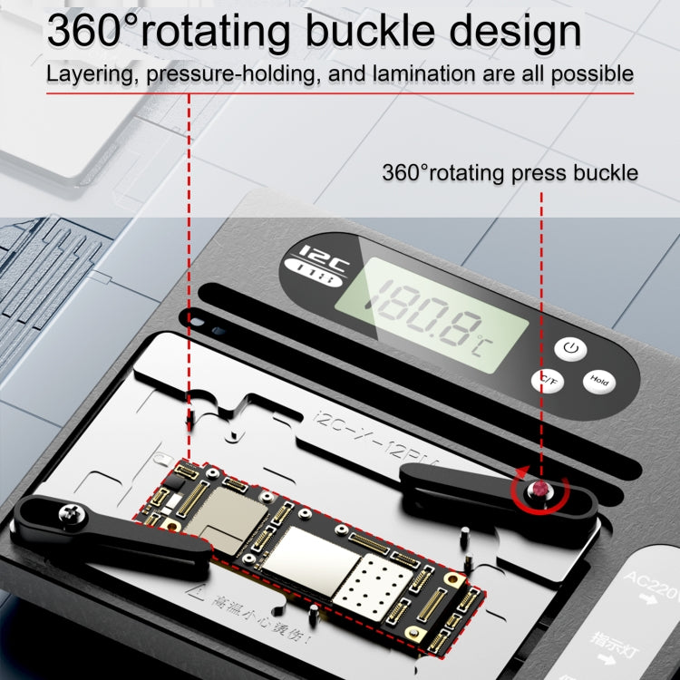 i2C T18 LCD Display PCB Motherboard Layered Desoldering Station With Glue Removal Module, US Plug