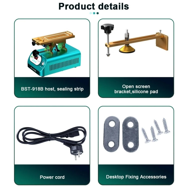 BEST B-918B 7 inch Multi-function Mobile Phone Screen Rotary Separator, EU Plug