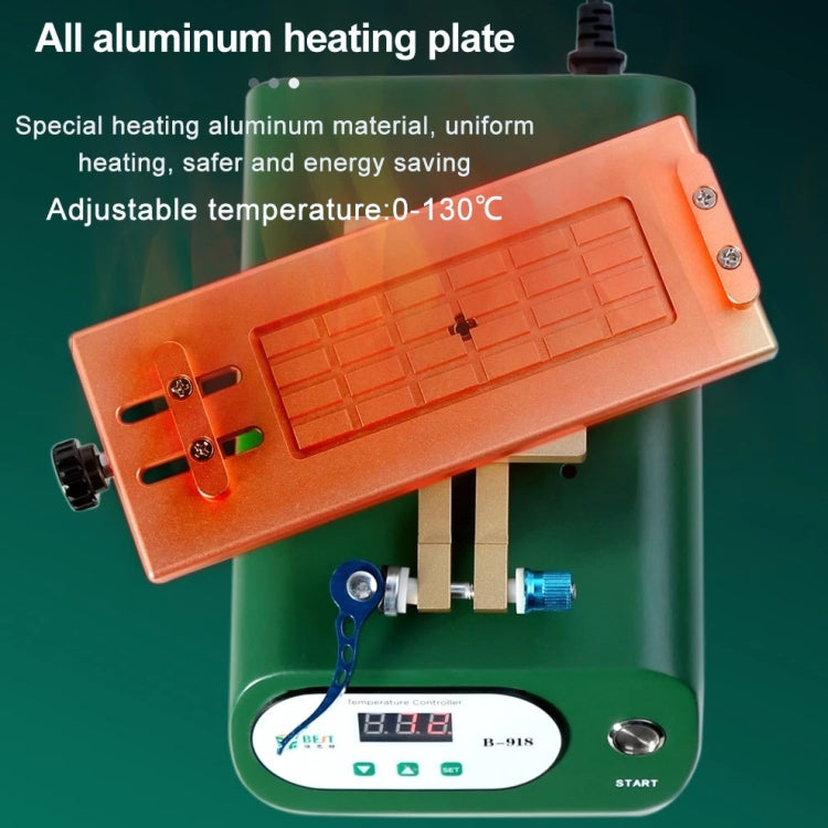 BEST B-918A 7 inch 220V Vacuum Pump LCD Screen Rotary Heating Platform Separator, EU Plug