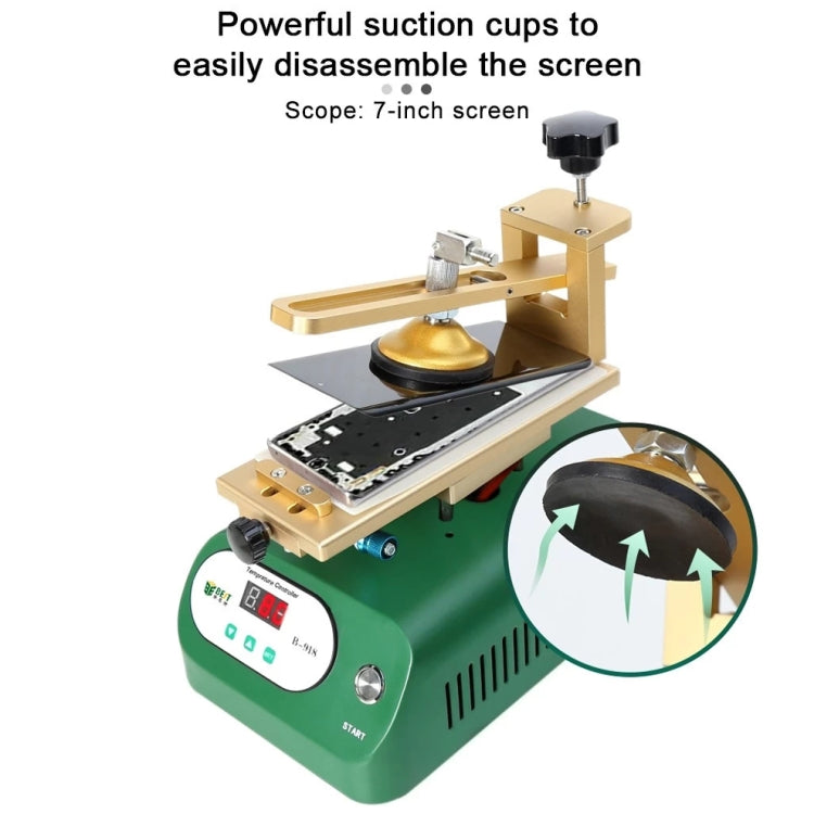 BEST B-918A 7 inch 220V Vacuum Pump LCD Screen Rotary Heating Platform Separator, EU Plug