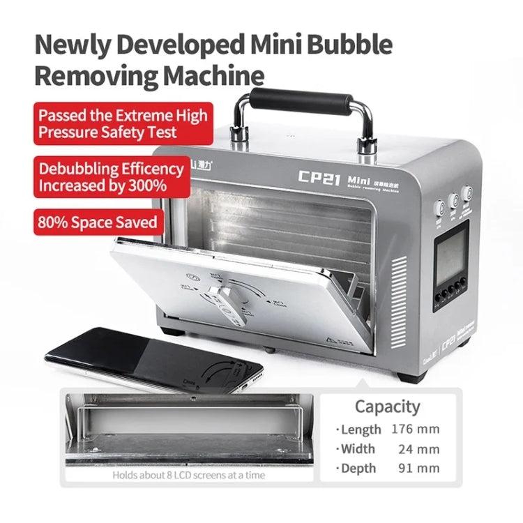 Qianli CP21 Mini LCD Screen Bubble Removing Machine, EU Plug