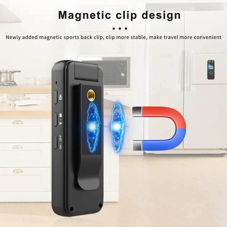 Z09 4K HD Clip-On Smart Video Recorder with Ring Stand(Black)