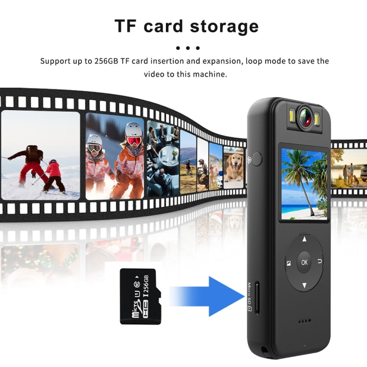 Z09 4K HD Clip-On Smart Video Recorder with Ring Stand(Black)