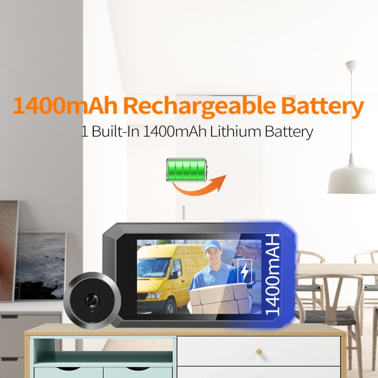 ESCAM C23 3.97 inch 1080p Smart Digital Door Concealed Viewer Wide Angle With Night Vision(Black)