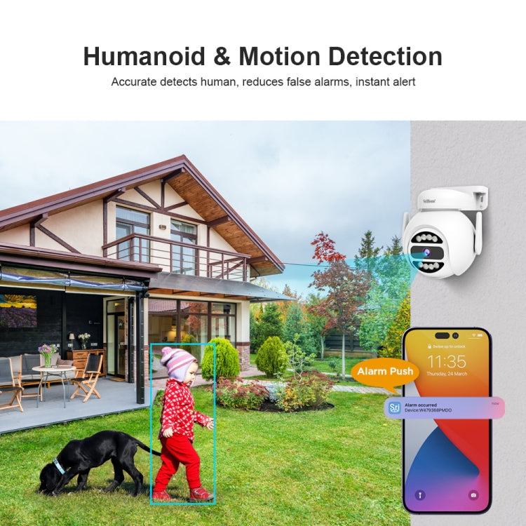 SriHome SH047 4MP IP66 Waterproof Motion Detection Night Vision WiFi HD Camera(EU Plug)