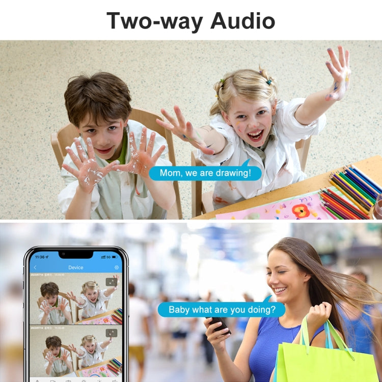 SriHome SH049 2MP + 2MP Humanoid Tracking Smart Night Vision Dual Lens HD IP Camera(US Plug)