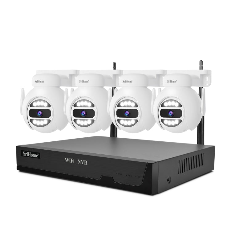 SriHome NVS001E-IPC047 Ultra HD 4 Channel WiFi Network Video Recorder Set(US Plug)