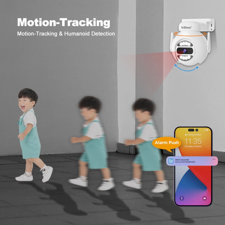 SriHome NVS001E-IPC047 Ultra HD 4 Channel WiFi Network Video Recorder Set(EU Plug)