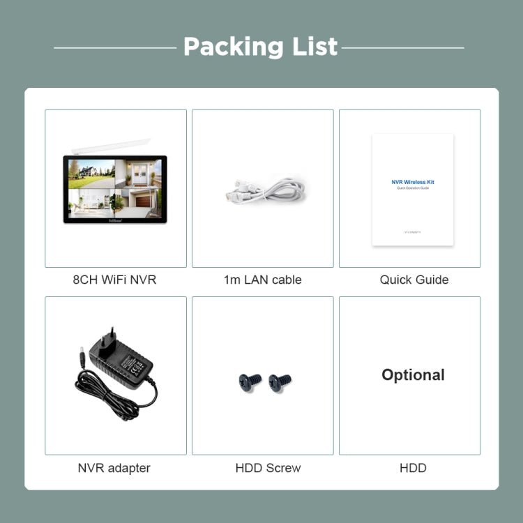 SriHome NVS010-IPC047 Ultra HD 4 Channel WiFi Network Video Recorder Set(AU Plug)