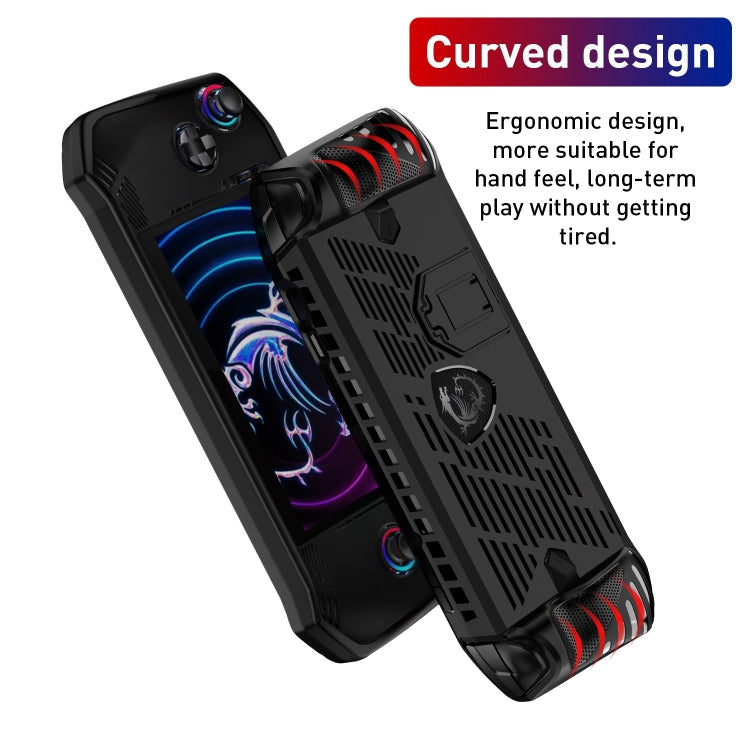 For MSI Claw TPU Game Console Protective Case with Stand(Black)