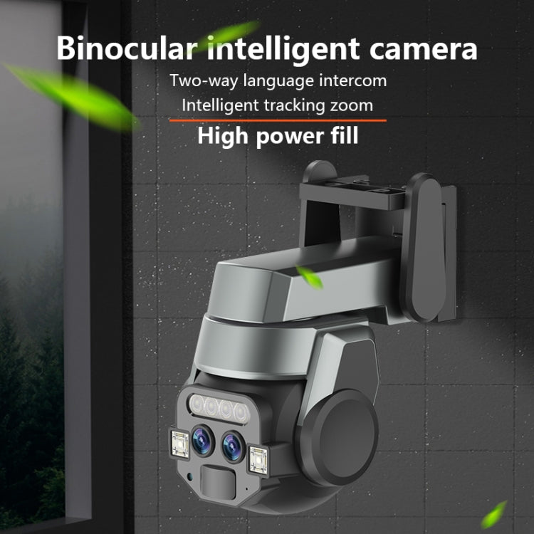 Q820 6MP 10X Binocular Zoom Dual Light Source Outdoor IP67 Waterproof WiFi Camera(EU Plug)