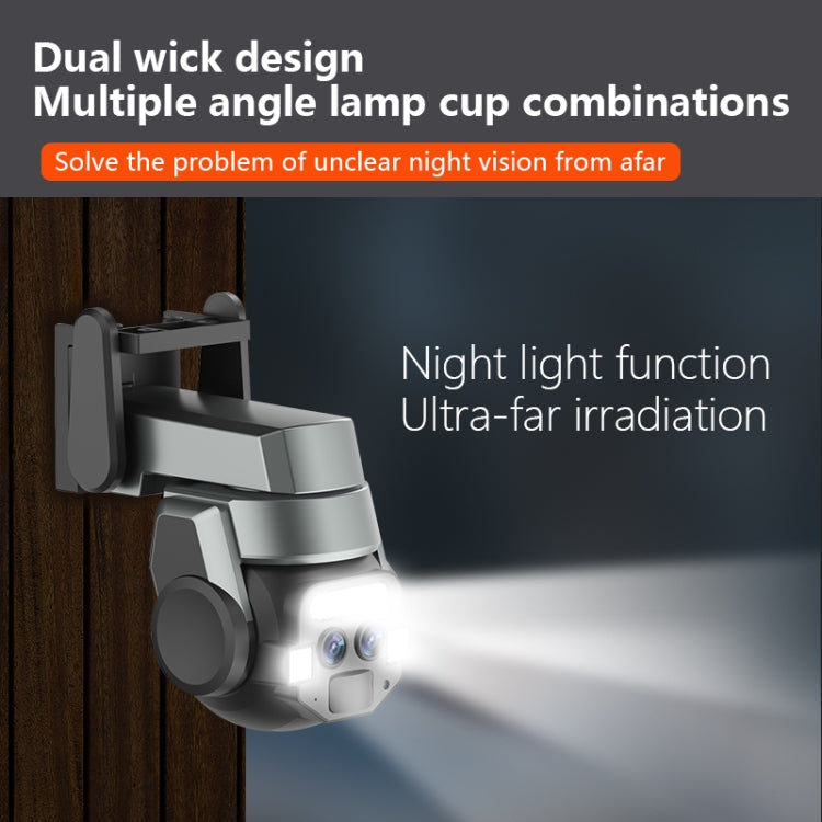 Q820 6MP 10X Binocular Zoom Dual Light Source Outdoor IP67 Waterproof WiFi Camera(AU Plug)