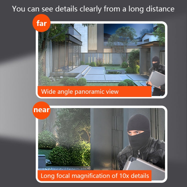 Q820 6MP 10X Binocular Zoom Dual Light Source Outdoor IP67 Waterproof WiFi Camera(AU Plug)