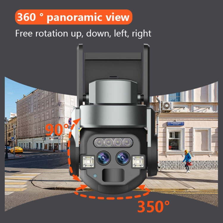 Q820 6MP 10X Binocular Zoom Dual Light Source Outdoor IP67 Waterproof WiFi Camera(US Plug)