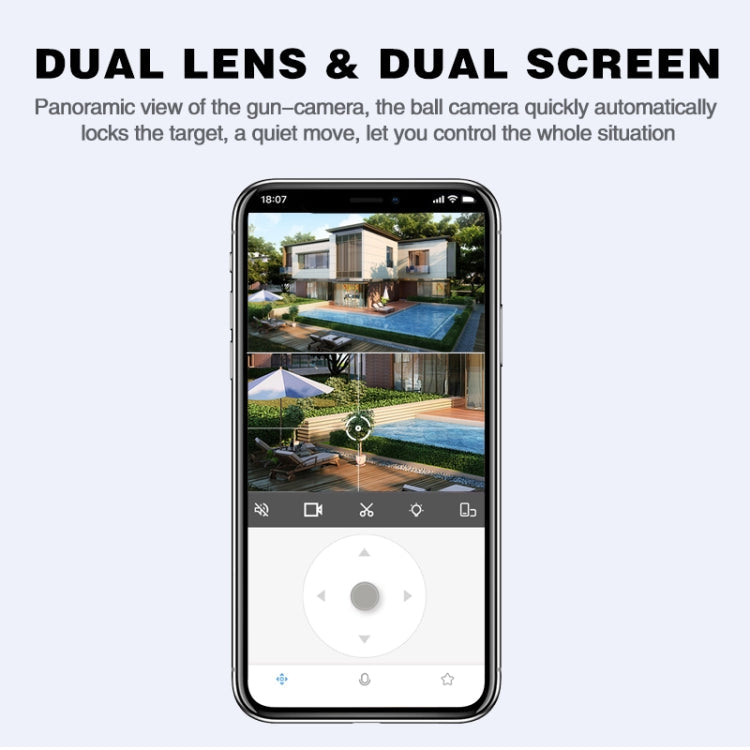 Q821 4MP Binocular Zoom Dual Light Source Outdoor IP67 Waterproof WiFi Camera(EU Plug)