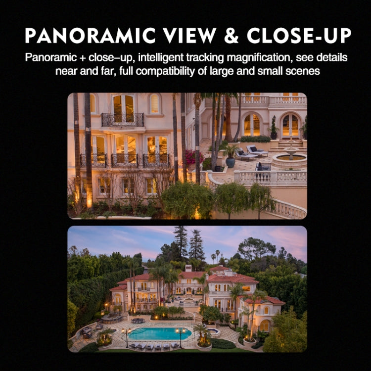 Q821 4MP Binocular Zoom Dual Light Source Outdoor IP67 Waterproof WiFi Camera(EU Plug)