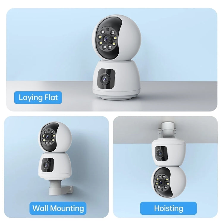 Y6203 4MP Zoom HD Indoor Waterproof Smart WiFi Camera, Specification:UK Plug(White)