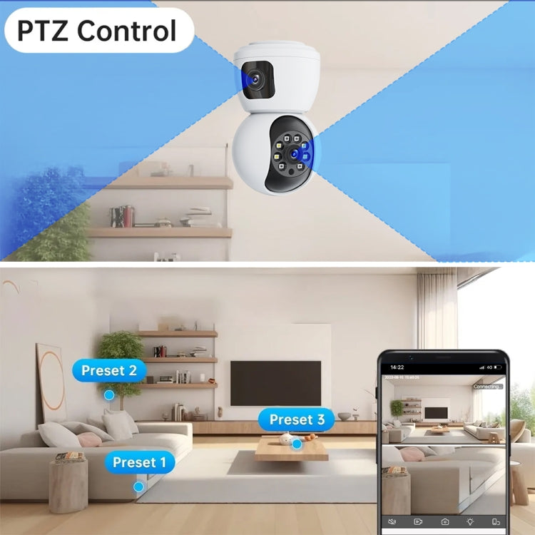 Y6203 4MP Zoom HD Indoor Waterproof Smart WiFi Camera, Specification:EU Plug(White)